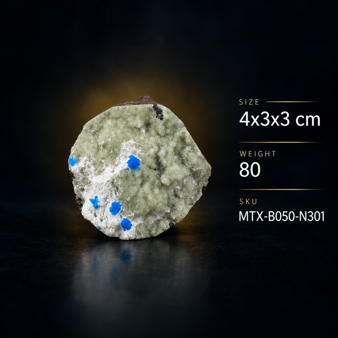 Natural Cavansite Crystal Matrix – Mineral Specimen from India