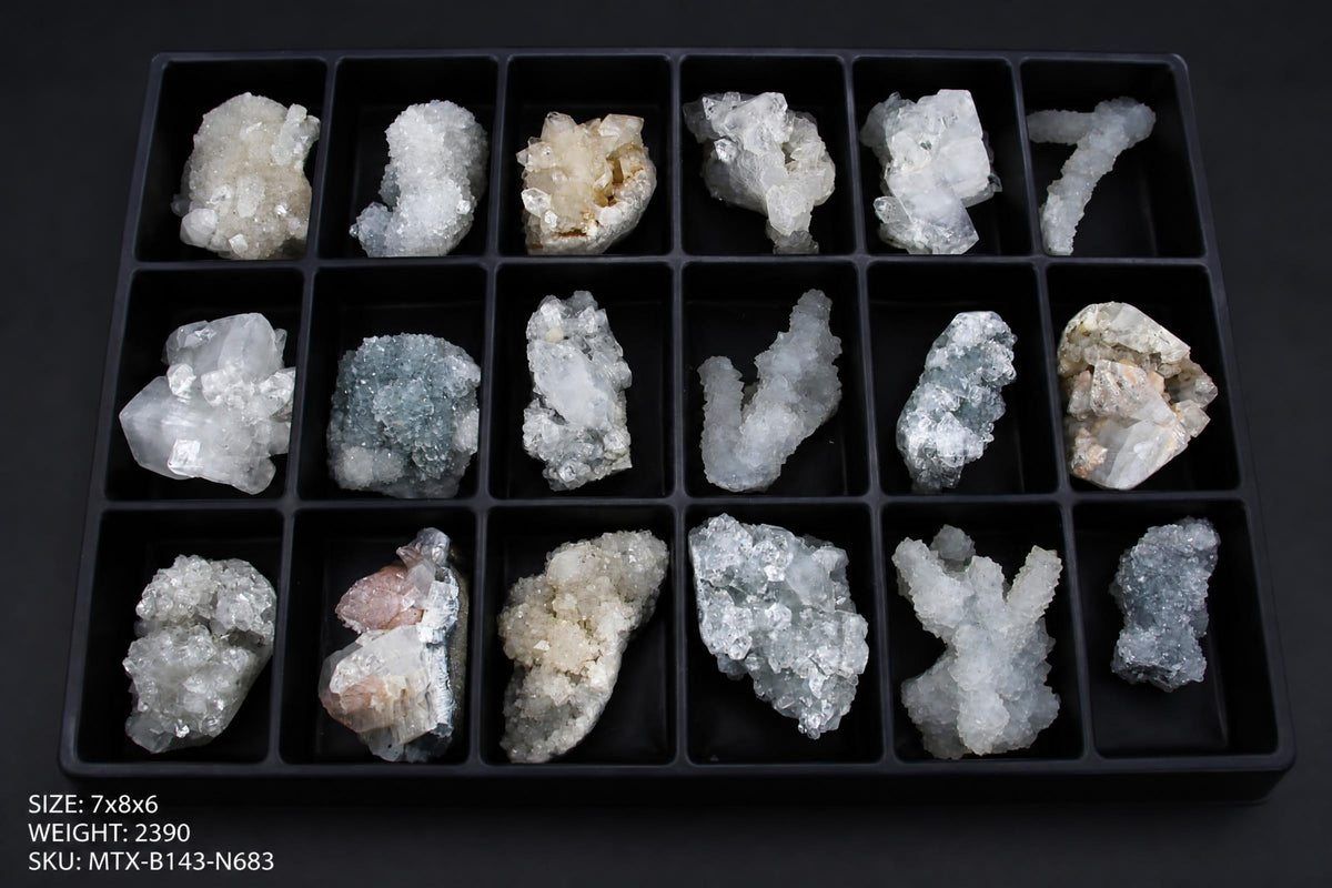 Apophyllite and Quartz specimen — India.