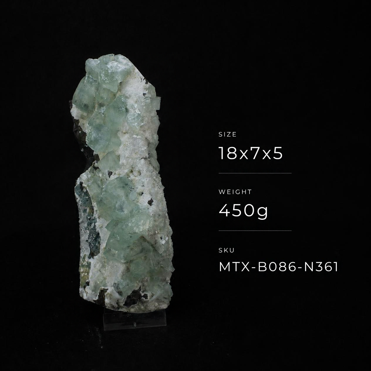 Natural Green Apophyllite with Heulandite Crystal Specimen – India