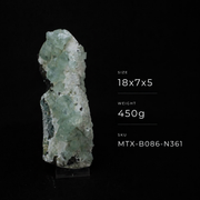 Natural Green Apophyllite with Heulandite Crystal Specimen – India