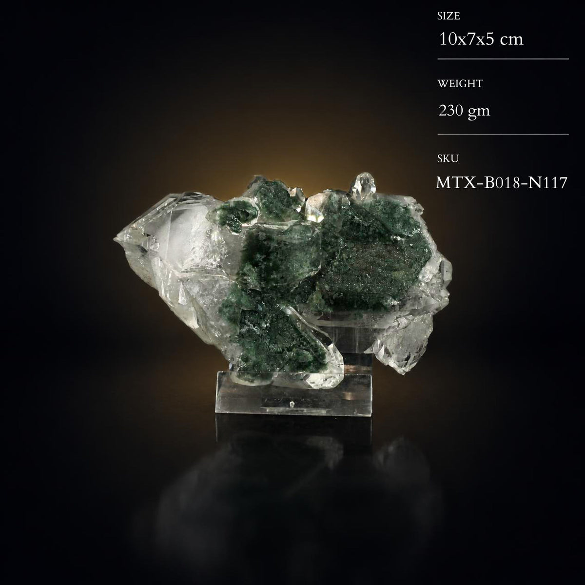 Natural Himalayan Green Chlorite Quartz Mineral Specimen 10 × 7 × 5 cm 230 g