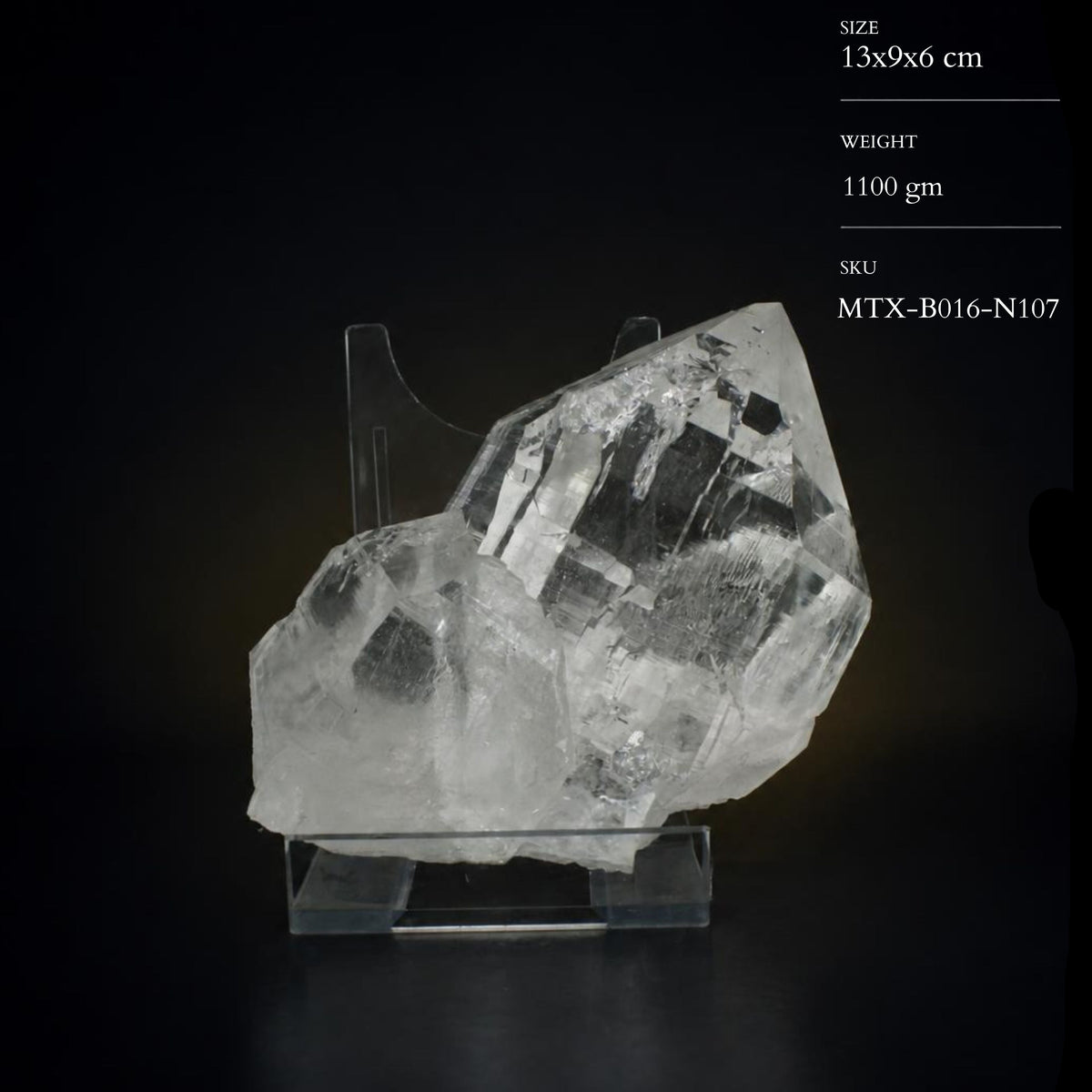Natural Himalayan Quartz Mineral Specimen – 13 × 9 × 6 cm, 1100 g