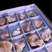 Natural Orange Stilbite &amp; Heulandite Crystal Lot – 32 Pieces from India