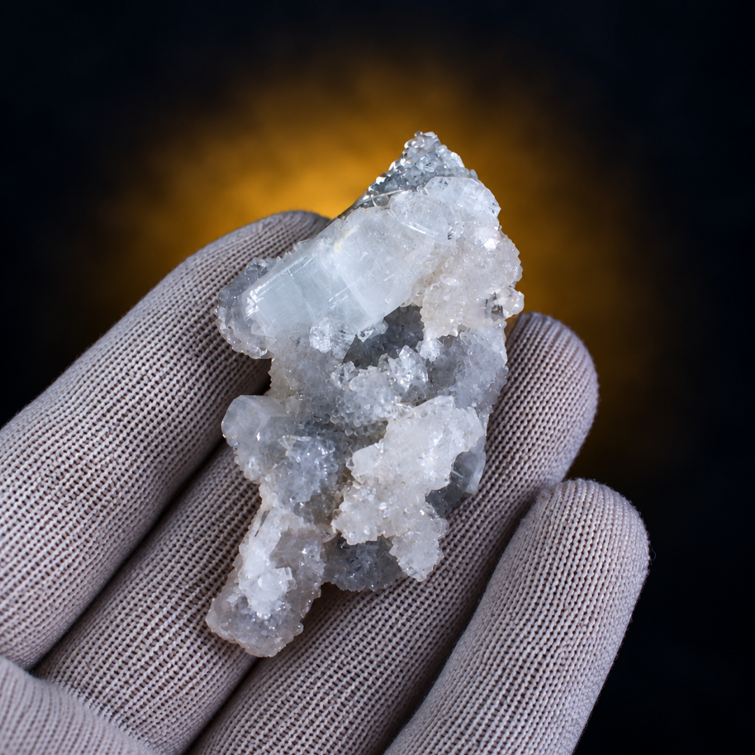 Natural Mixed Stilbite, Apophyllite, Heulandite &amp; Chalcedony Crystal Specimen Lot – 1730g