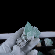 Natural Green Apophyllite Crystal Lot – 18 Pieces from India