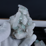 Natural Green Apophyllite, Stilbite with Heulandite Crystal Lot – 18 Pieces from India