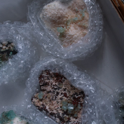 Natural Green Apophyllite with Scolecite Crystal Lot – 12 Pieces from India