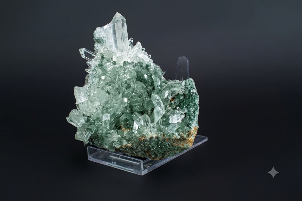Himaliyan Quartz Mineral 300g 7x7x3cm Prismatic on Yes Matrix Natural Crystal Specimen