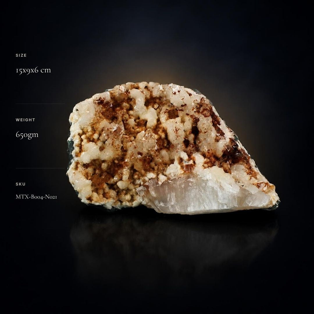 Apophyllite and Stilbite specimen — India, 650 g.