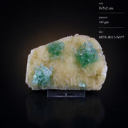 Natural Green Apophyllite with Stilbite Crystal Matrix Mineral Specimen from India 180 gm  9 × 7 × 2 cm
