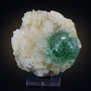 Green Apophyllite Crystal Group with Stilbite on Matrix — India | 330 g | 10 × 9 × 3 cm