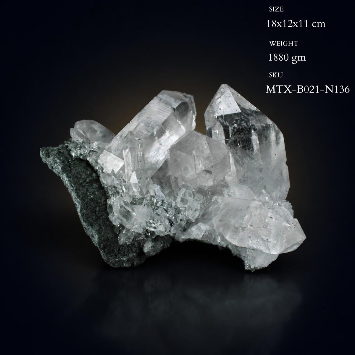 Natural Himalayan Quartz Mineral Specimen  18 × 12 × 11 cm 1880 g