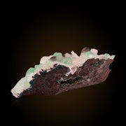 Green Apophyllite with Heulandite and Stilbite — Crystal Cluster Tabular Prismatic on Grayish-White Rock Matrix Natural Mineral Mineral Specimen 400g