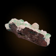 Green Apophyllite with Heulandite and Stilbite — Crystal Cluster Tabular Prismatic on Grayish-White Rock Matrix Natural Mineral Mineral Specimen 400g