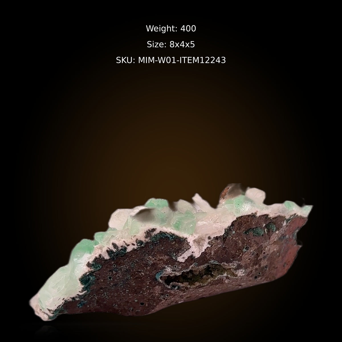 Green Apophyllite with Heulandite and Stilbite — Crystal Cluster Tabular Prismatic on Grayish-White Rock Matrix Natural Mineral Mineral Specimen 400g