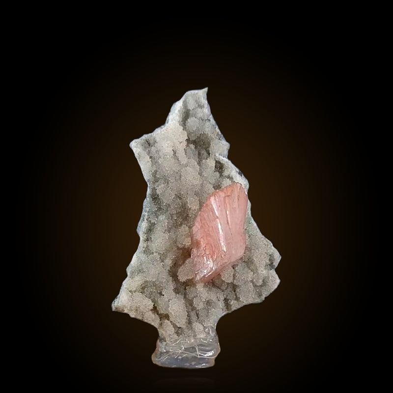 Pink Heulandite with Quartz and Chalcedony  7x6x4cm 300g Crystal Specimen