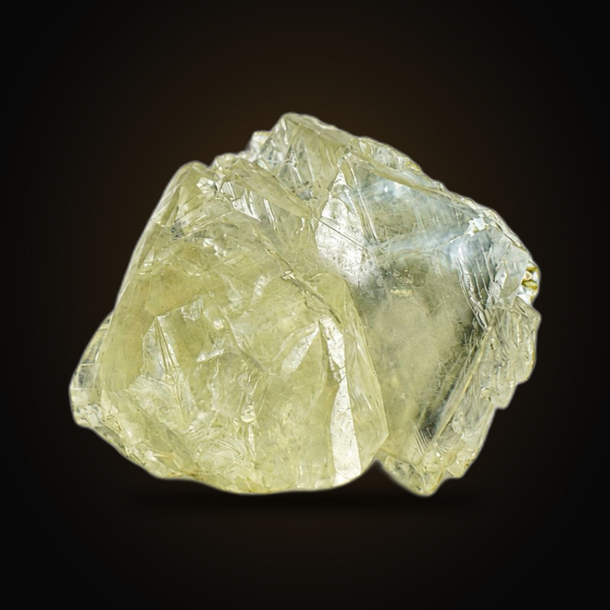 Yellow Calcite Crystal Group with Broad Reflective Faces | 260 g | 8 × 8 × 6 cm