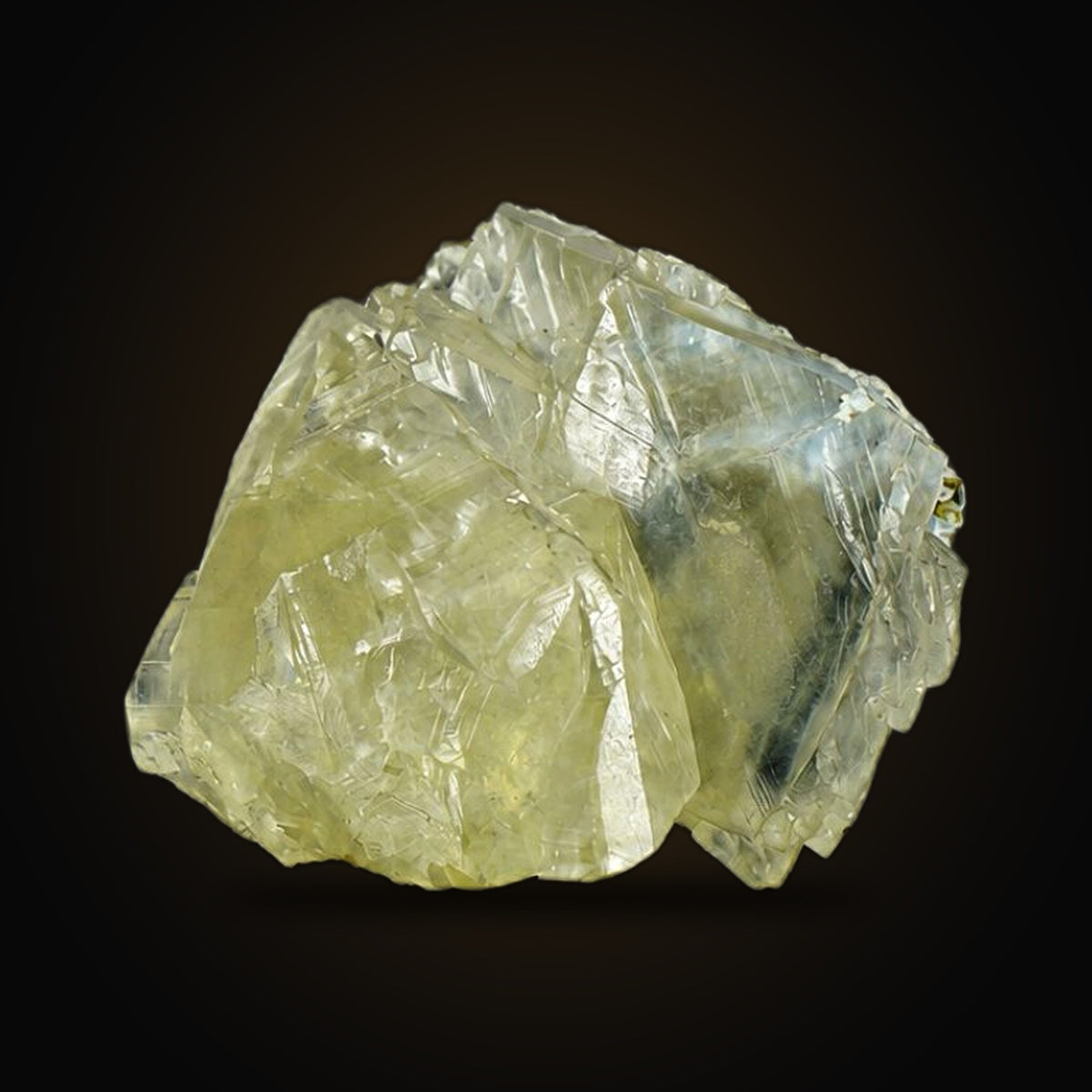Yellow Calcite Crystal Group with Broad Reflective Faces | 260 g | 8 × 8 × 6 cm