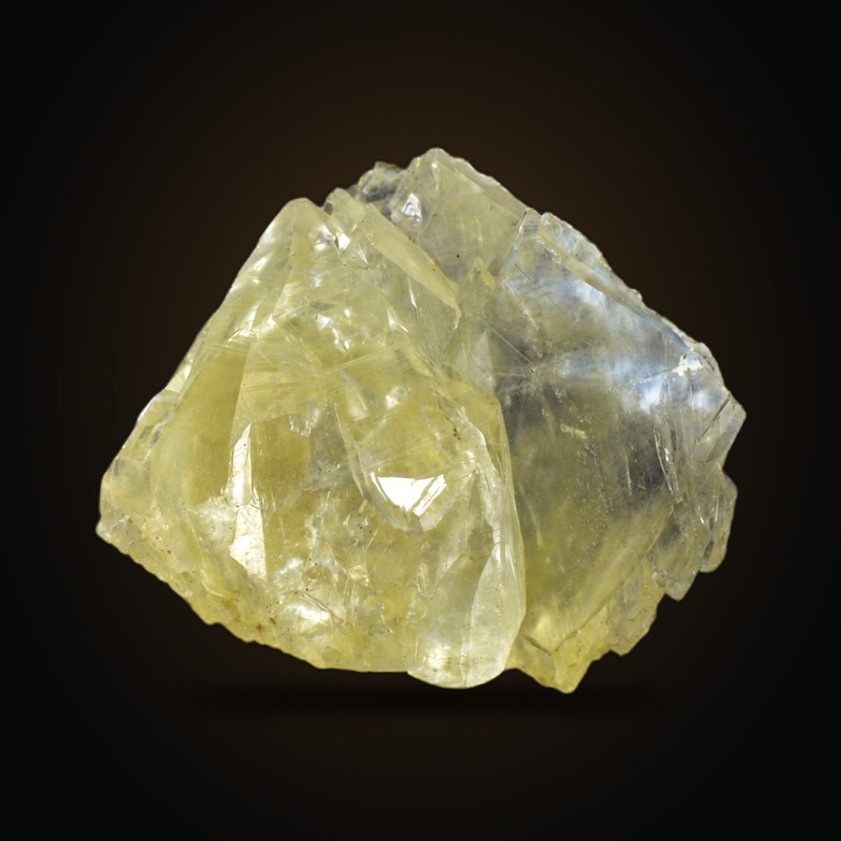 Yellow Calcite Crystal Group with Broad Reflective Faces | 260 g | 8 × 8 × 6 cm