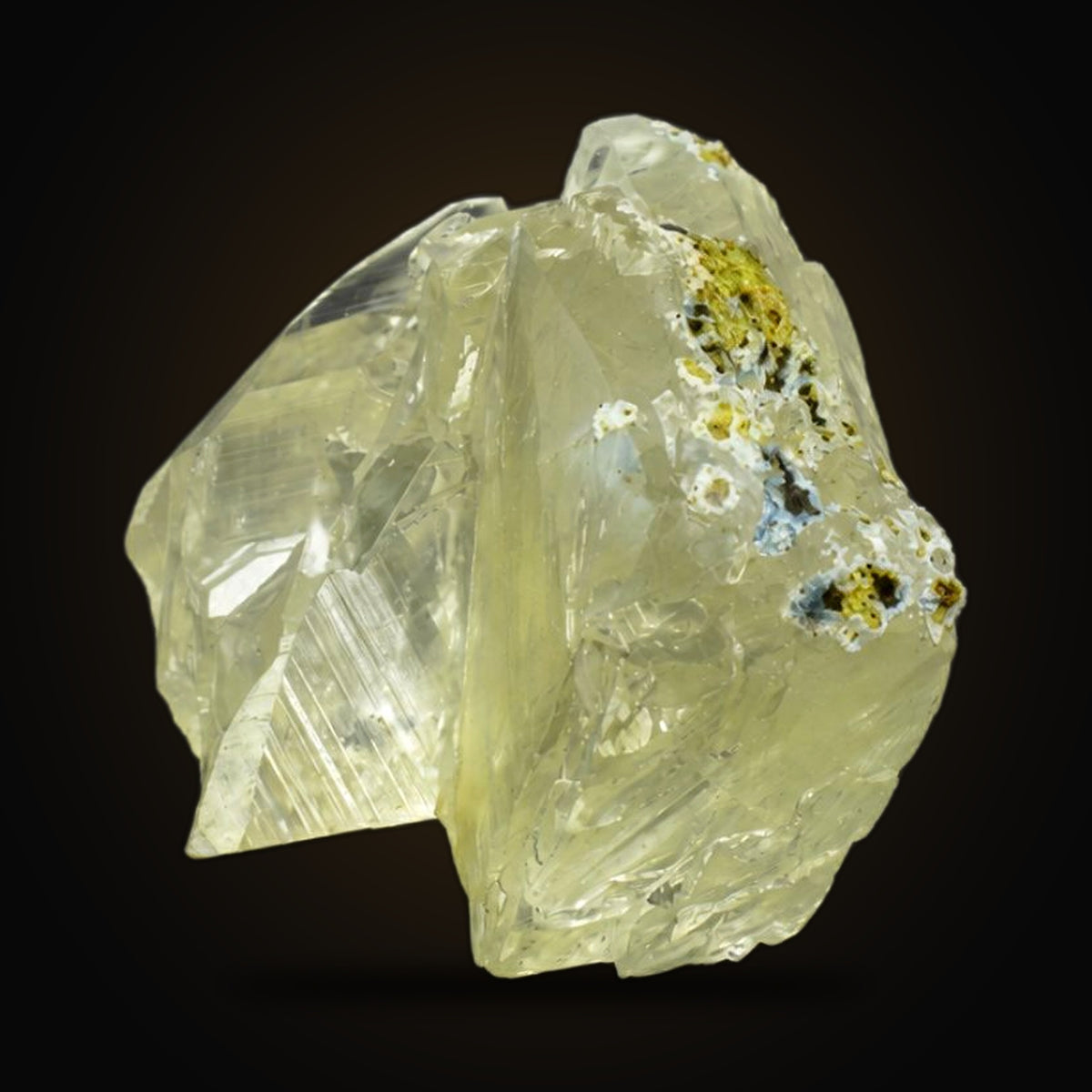 Yellow Calcite Crystal Group with Broad Reflective Faces | 260 g | 8 × 8 × 6 cm