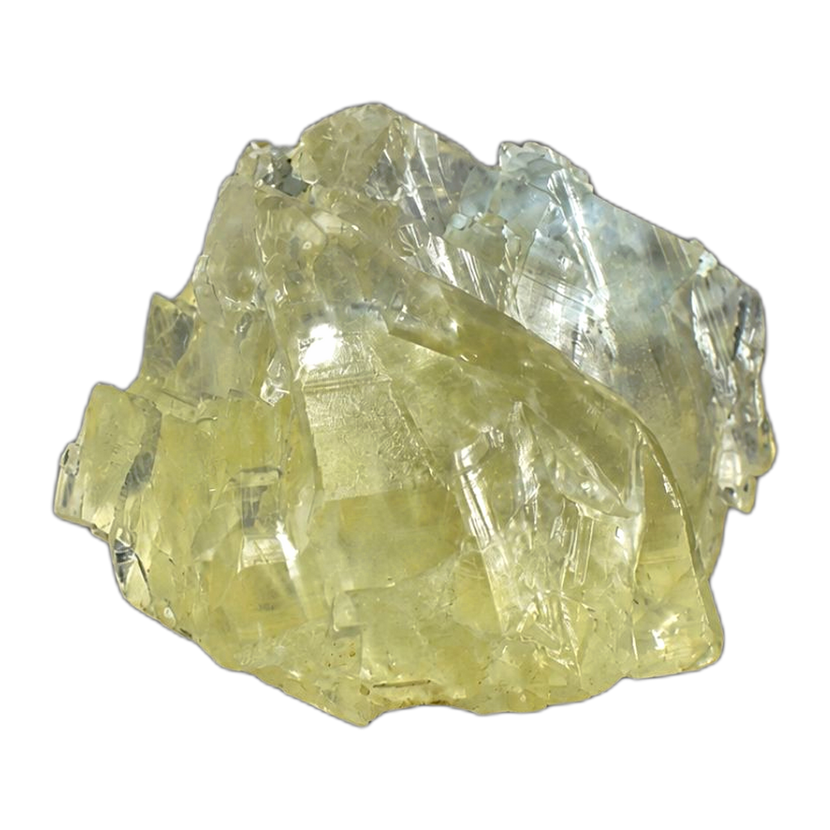 Yellow Calcite Crystal Group with Broad Reflective Faces | 260 g | 8 × 8 × 6 cm