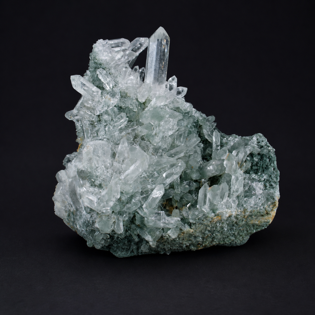 Chlorite and Quartz specimen — Himachal Pradesh, India, 1000 g.